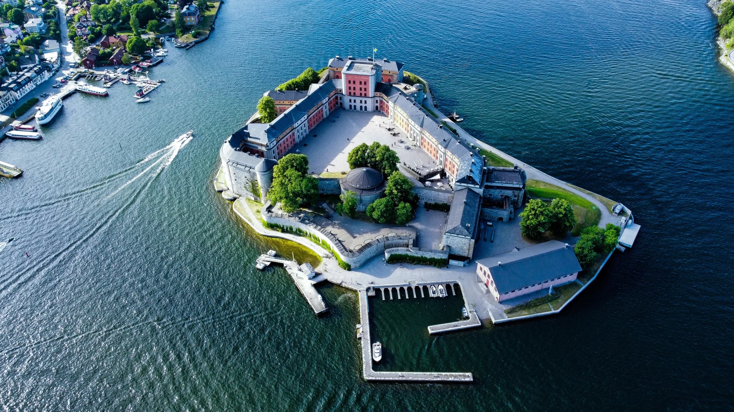 Aerial view of Vaxholm Fortress